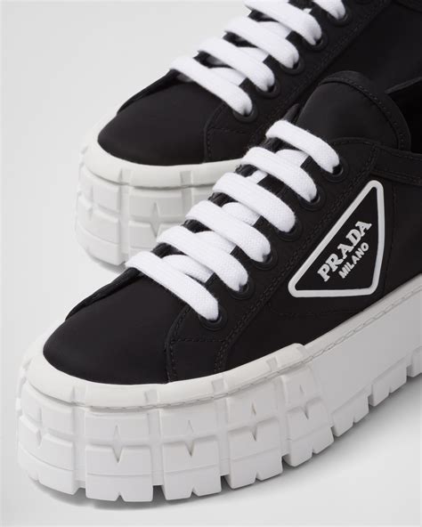 double wheel nylon gabardine sneakers prada|prada double wheel re nylon.